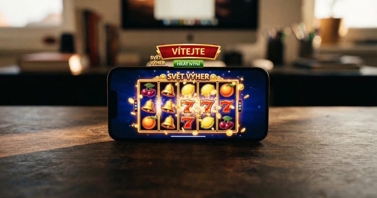 Online casino na displeji telefonu s uvítací nabídkou bonusu bez vkladu