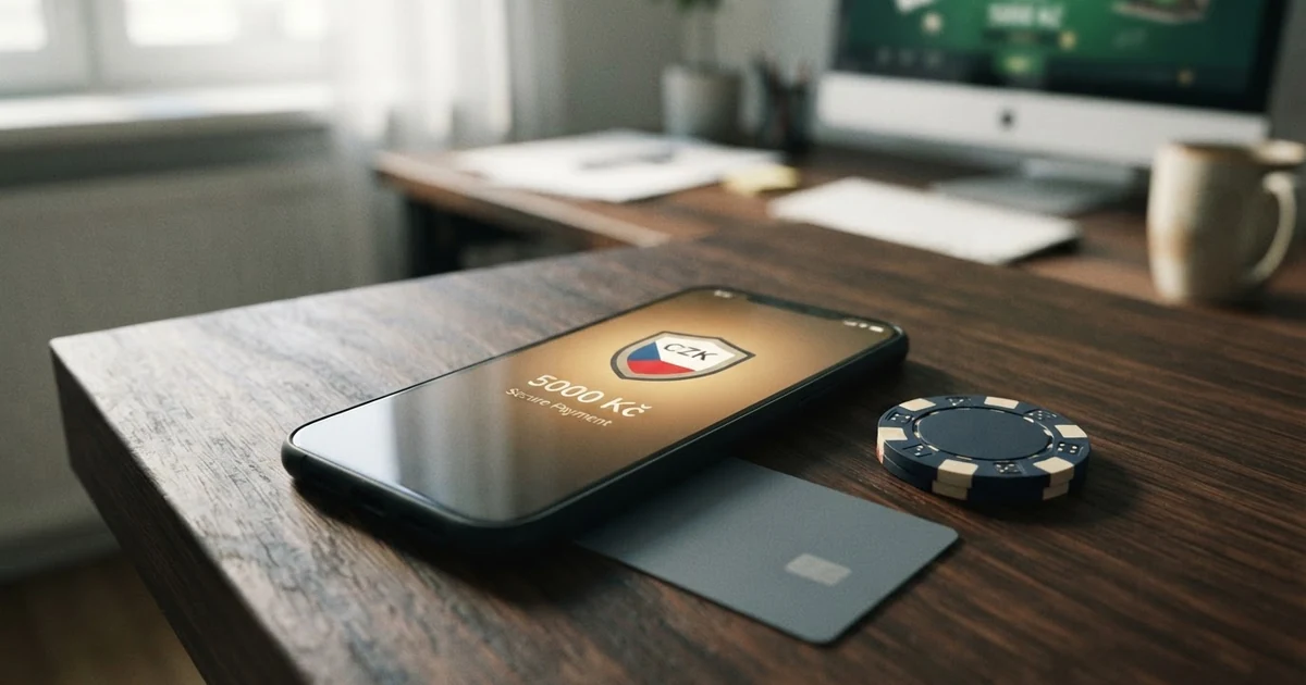 Logo Netelleru na displeji telefonu vedle kreditní karty a české koruny — symbol elektronické peněženky jako platební metody