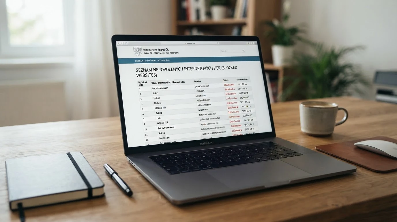 Výřez webové stránky Seznamu nepovolených internetových her