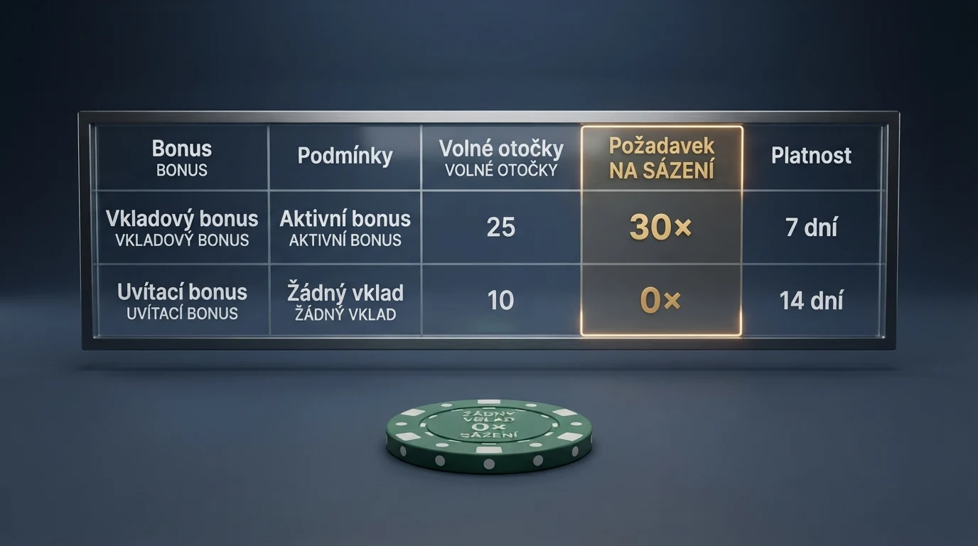 Srovnávací tabulka operátorů s vyznačenými rozdíly v protočení a platnosti bonusu