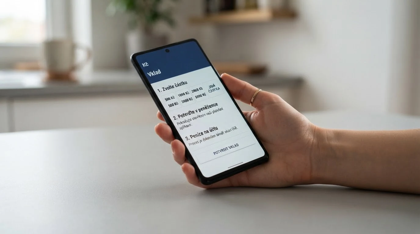 Jednotlivé kroky vkladu přes NetePay v pokladně online casina — výběr metody, částka, potvrzení