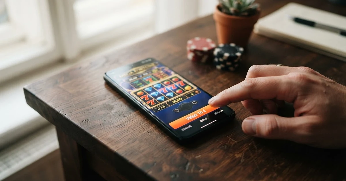 Rozhraní zahraničního online casina s nabídkou vkladu od 10 € a výběrem automatů